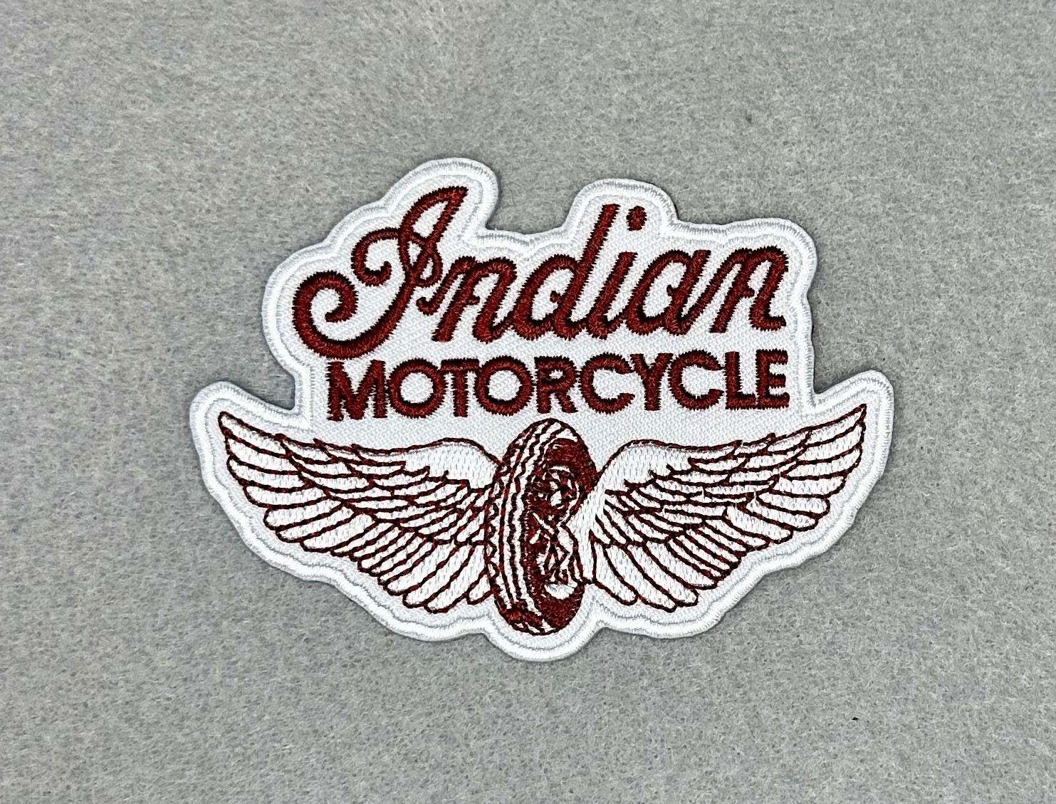 FABULOUS "INDIAN" MOTORCYCLE EMBROIDERED IRON-ON PATCH...VERY RARE!!!