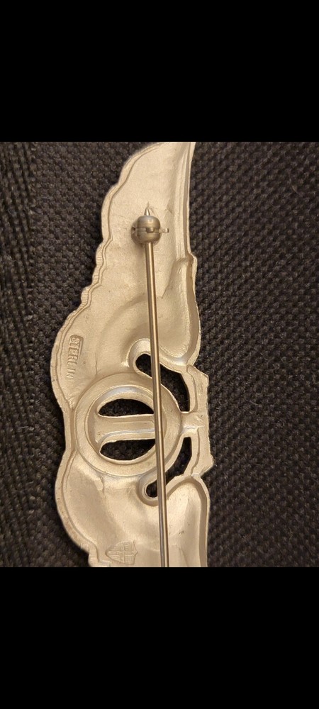 Rare Post- WW2 AAF Technical Observer Wing Badge. Sterling Silver. VG Cond.