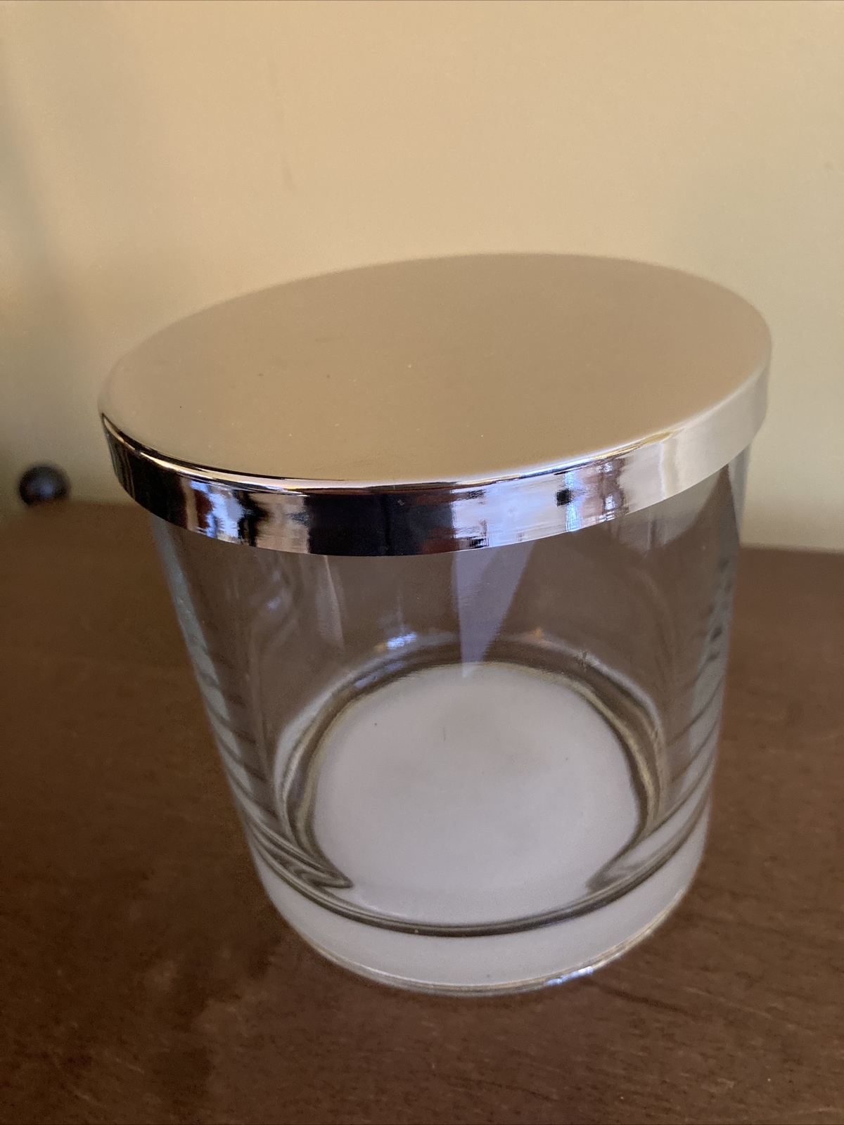 Clear Glass Candle Jar with lid, 14 oz, clean and empty, quantities available