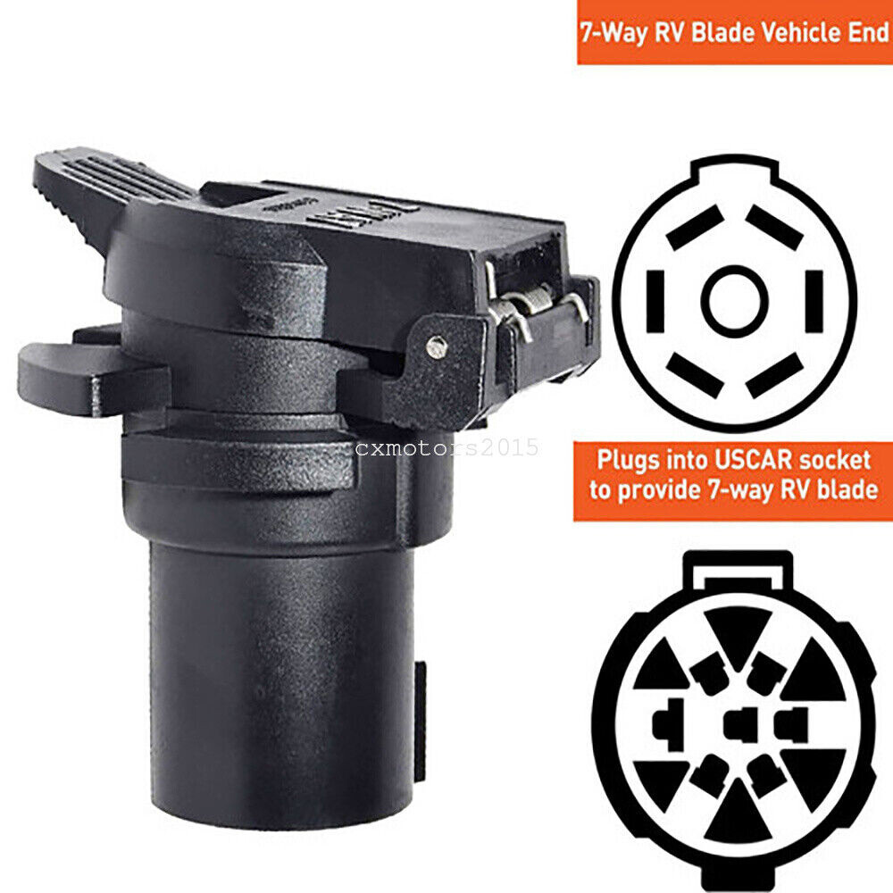 For GMC Sierra 1500 2500 99-12 RV Trailer Connector Plug 7 Way Hitch Twist Mount