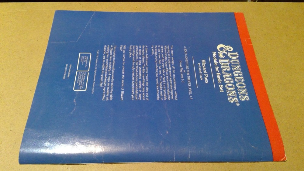 Dungeons & Dragons Module M1 Blizzard Pass 9067