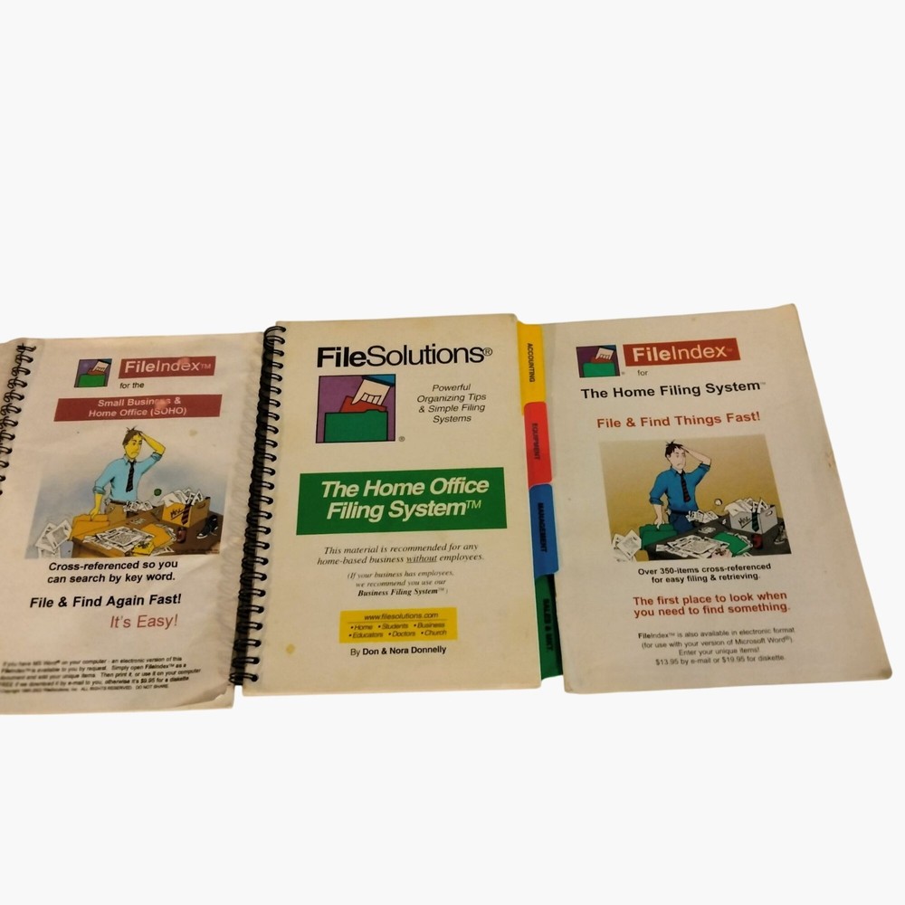 FileSolutions Home Small Office Filing System FileIndex Manuals