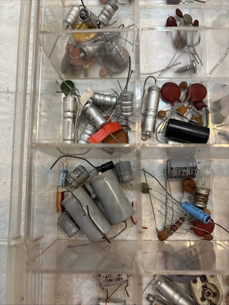 Vintage Capacitors Lot Ceramic Electrolytic Assorted Untested