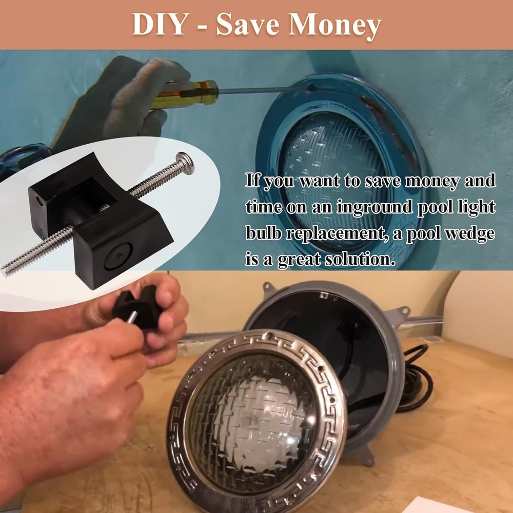 2 Pcs Pool Light Wedge Part #132, Swimming Fixes Broken...