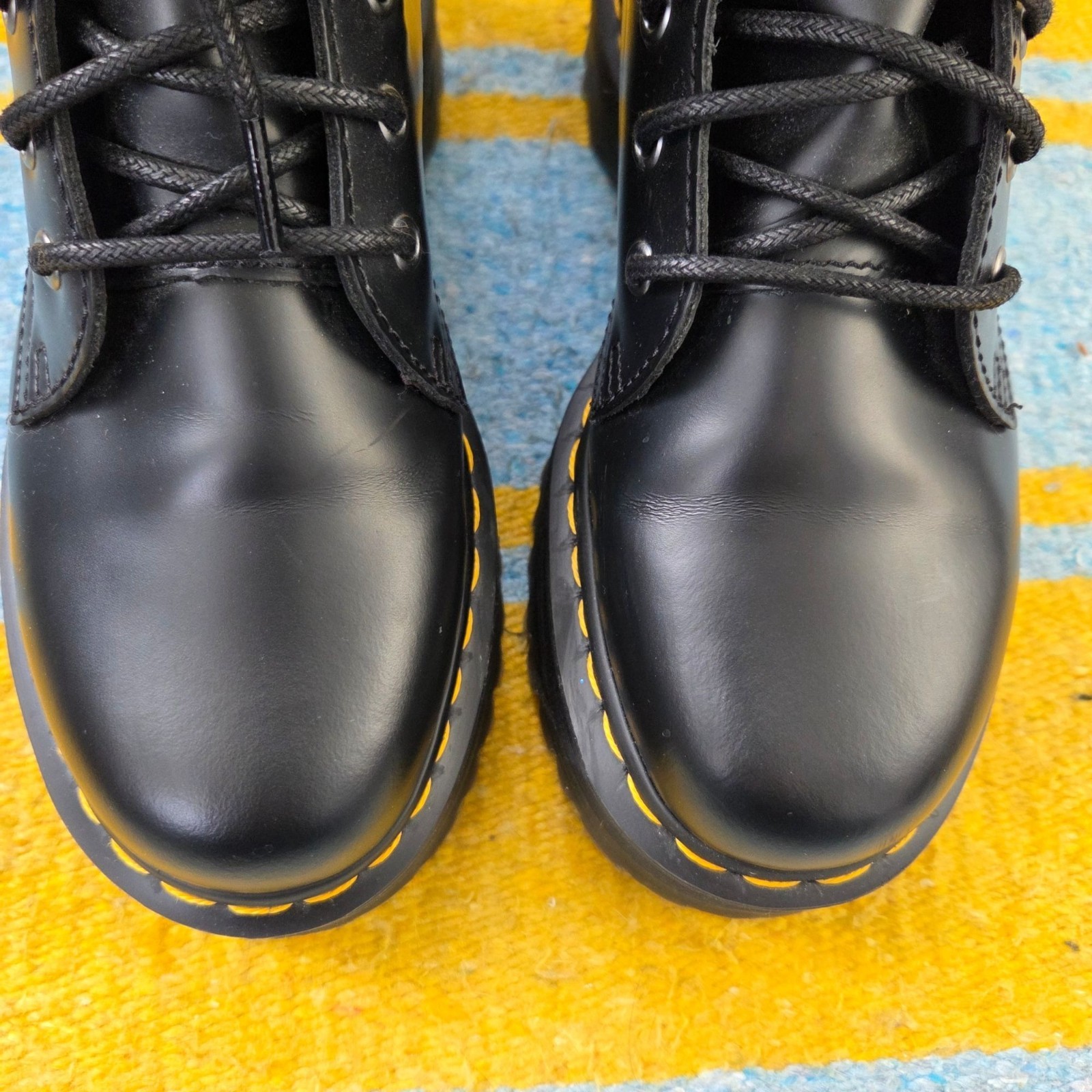 Dr. Martens Jadon Black Platform Lace-Up Boots Size 41