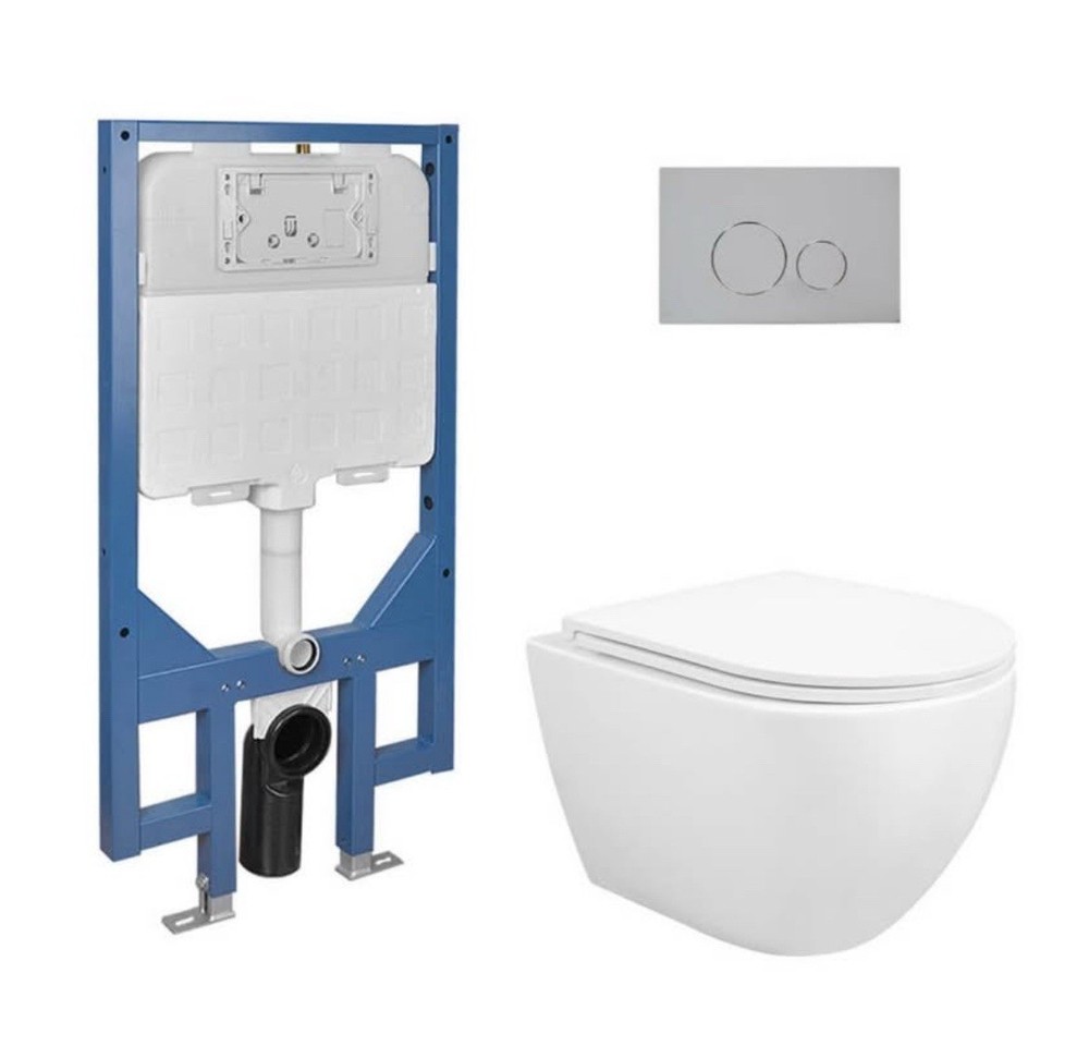 Wall Hung Toilet Frame with Concealed Cistern – Frame Only