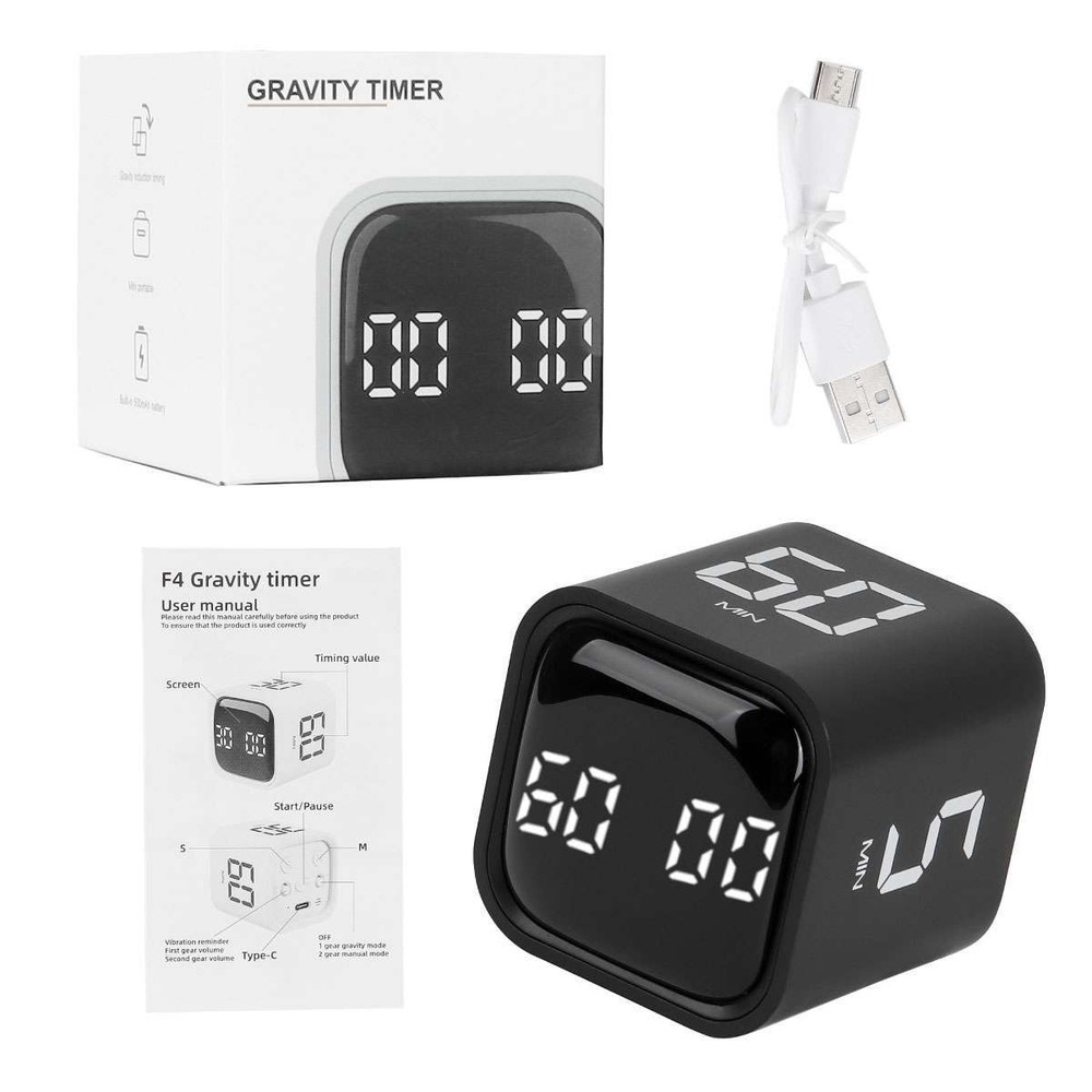 Cube Timer Gravity Sensor Setting Management Flip Timer Game Timer for Exercise