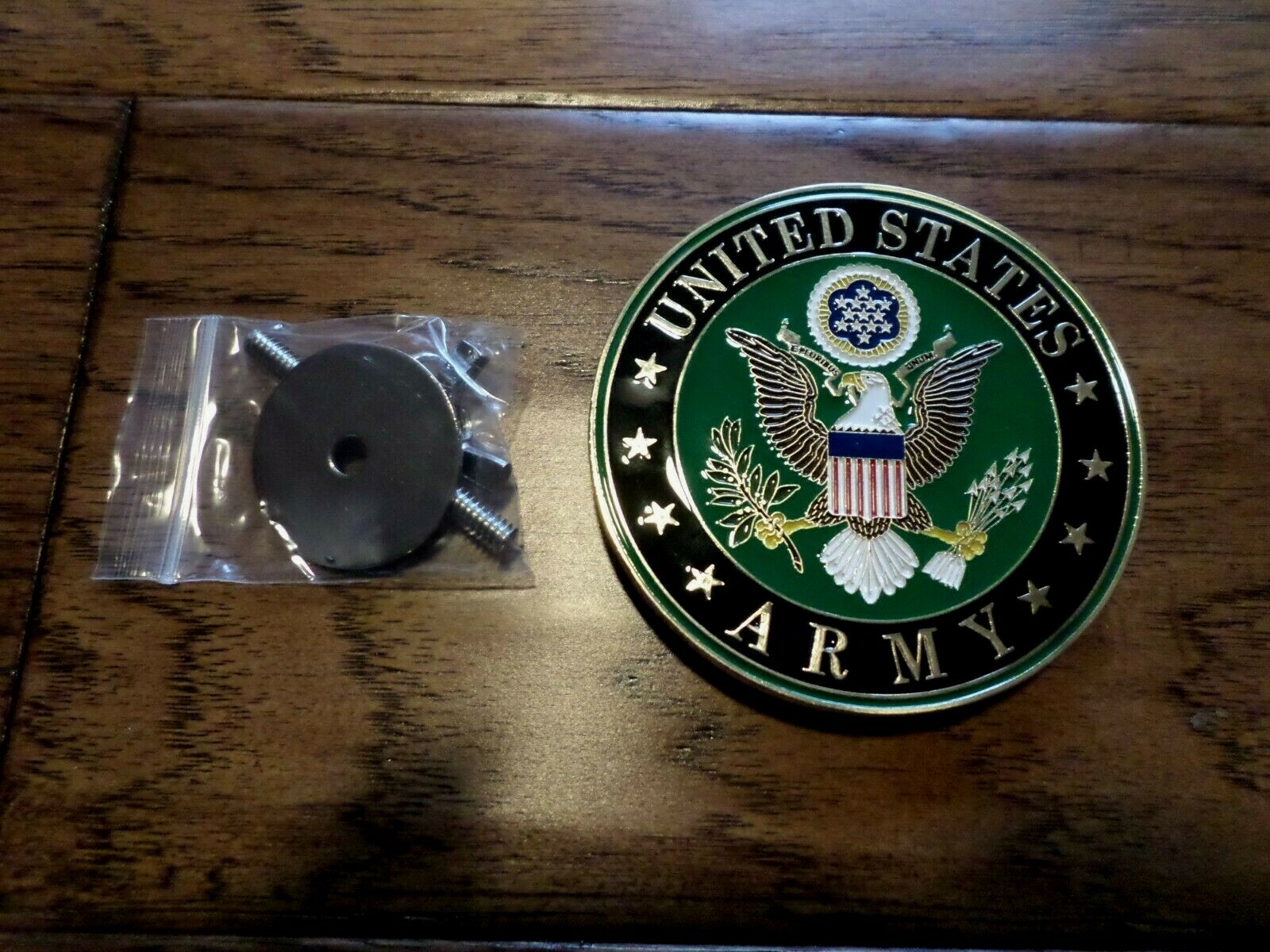 U.S ARMY AUTOMOBILE GRILL BADGE AUTO HOME MEDALLION SHADOW BOX EMBLEM