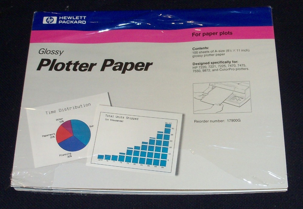 Hewlett Packard Glossy Plotter Paper 17900G  8.5" x 11"