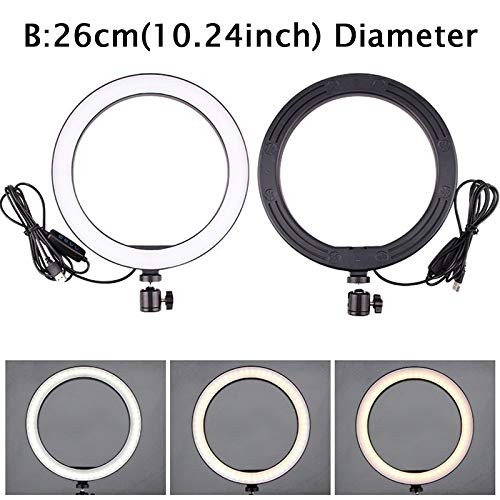Ring Light Dimmable with 3 Light Modes & 10 Brightness Level LED Ring B(10
