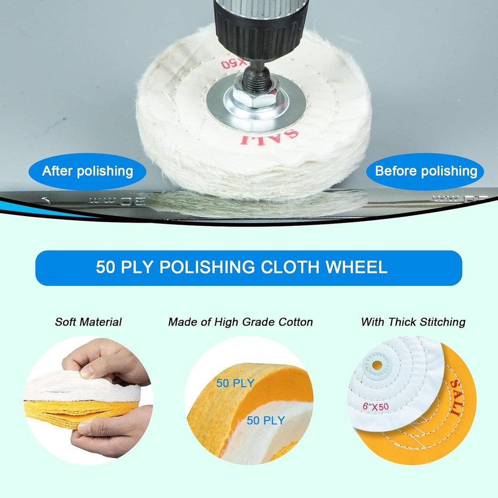 Polishing Wheel for Bench Grinder Buffing Medium Polish Pad
