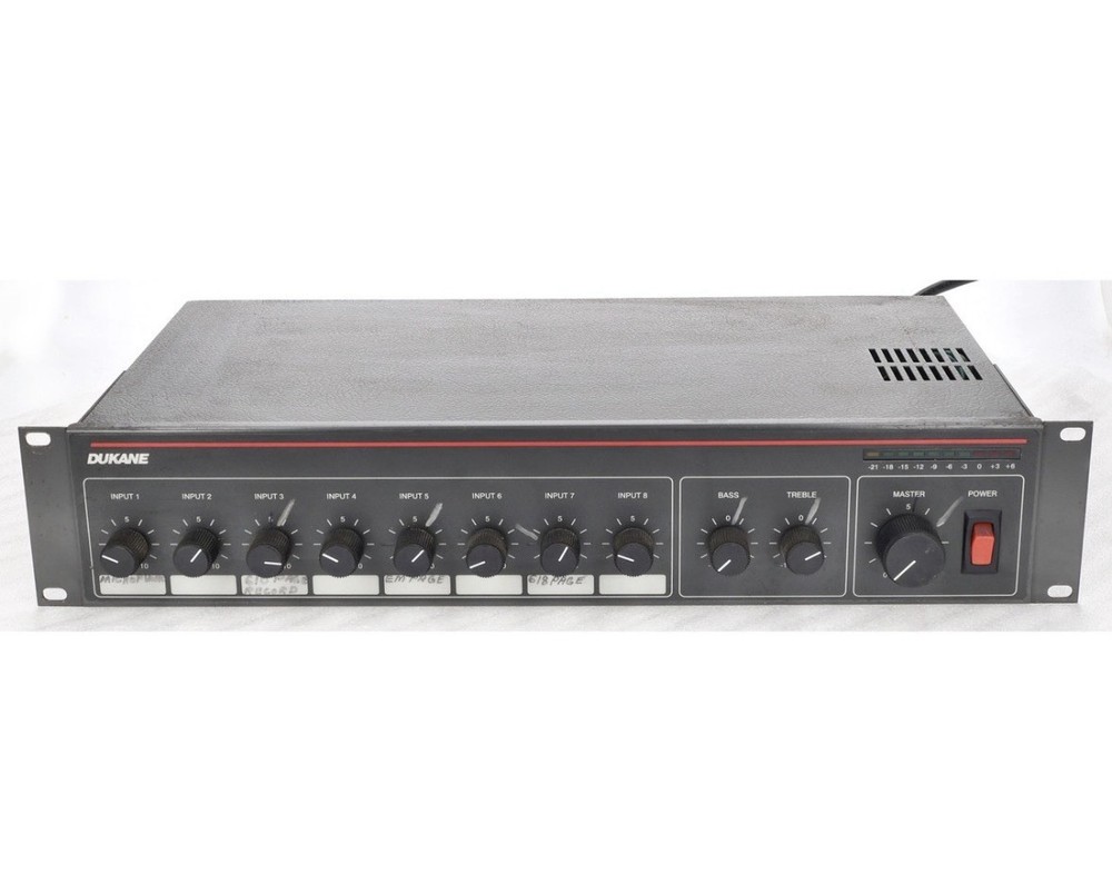 Dukane 2A96A 8-Ch Mixer Preamp Preamplifier