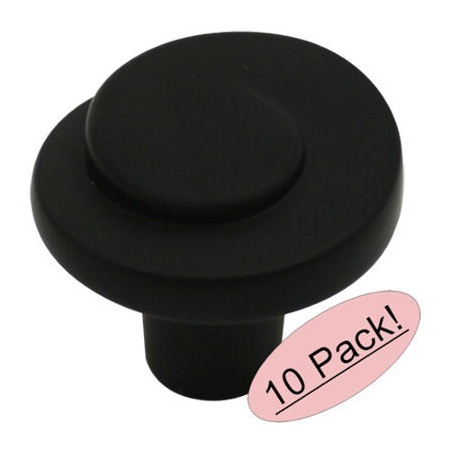 *10 Pack*  Cosmas Cabinet Hardware Flat / Matte Black Knobs #775FB