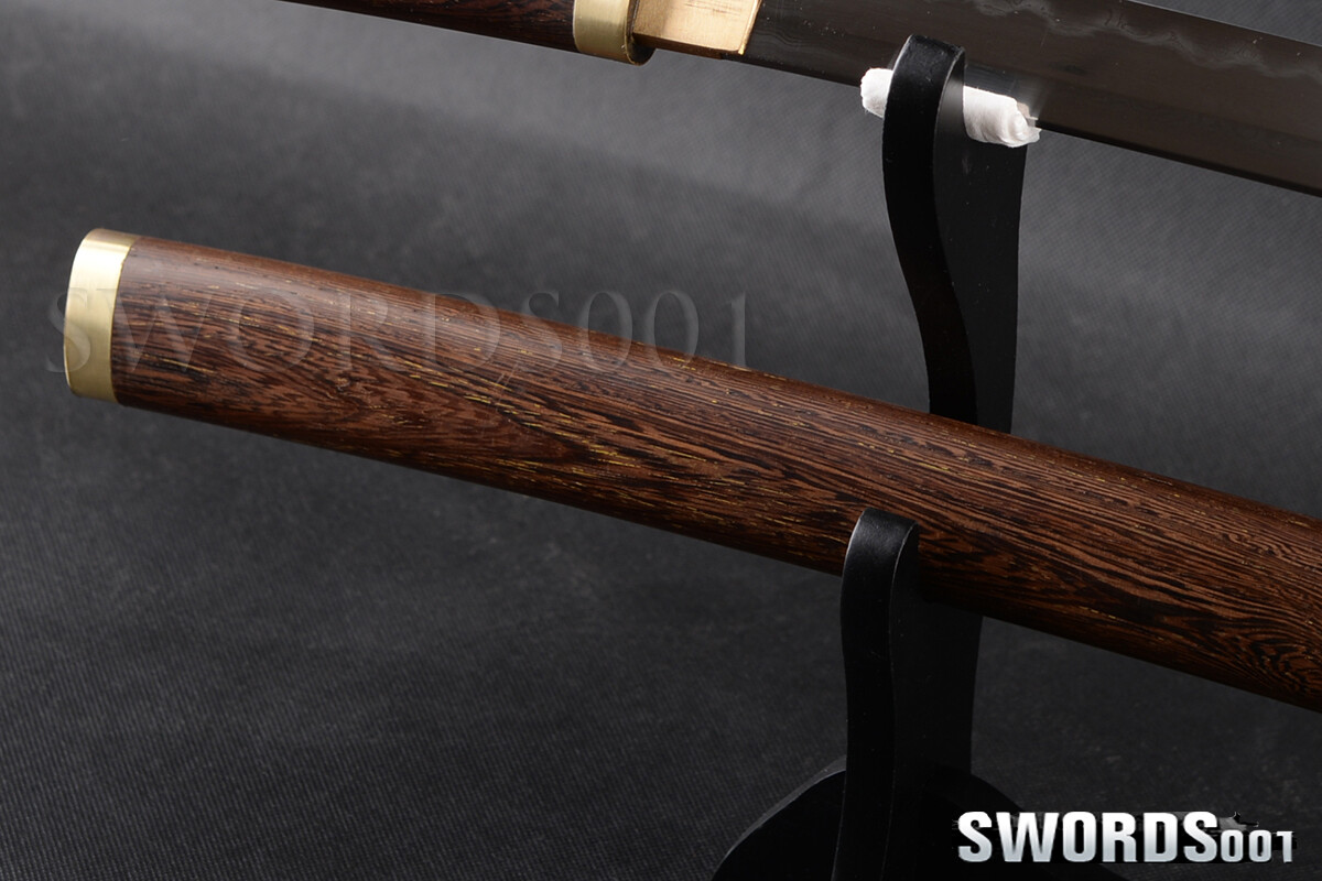 Rosewood Shirasaya Japanese Samurai Sword Katana Clay Tempered T10 Carbon Steel