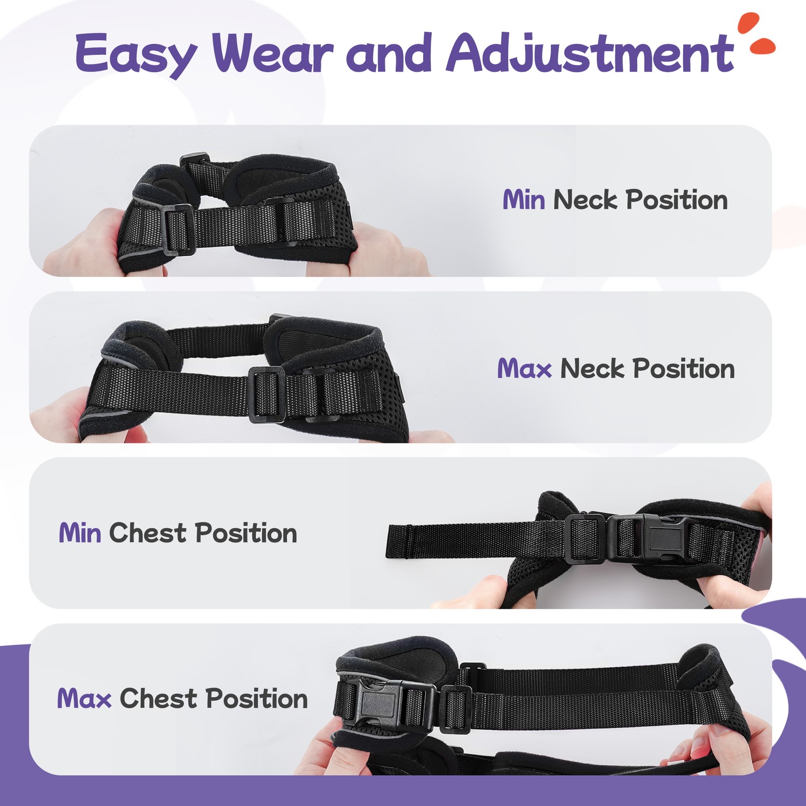 Pigo Cat Harness & Leash Escape Proof Soft Adjustable Vest Breathable Reflective