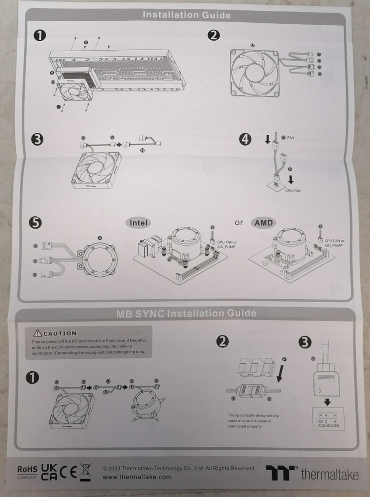 Thermaltake TH120 V2 ARGB Sync Accessories and Intel Mounting Kit