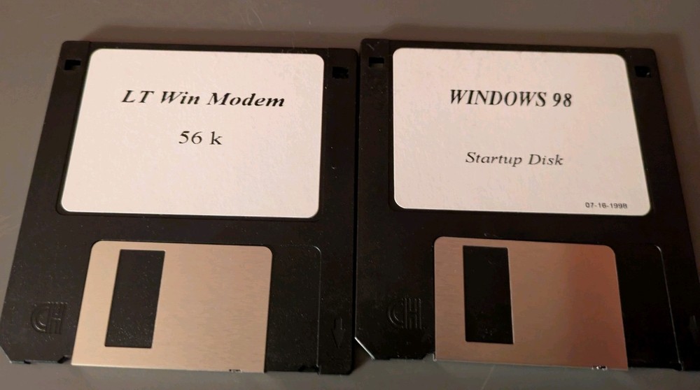 Windows 98 Startup Or Boot Disk With LT 56k Modem And CD Device Driver Disks