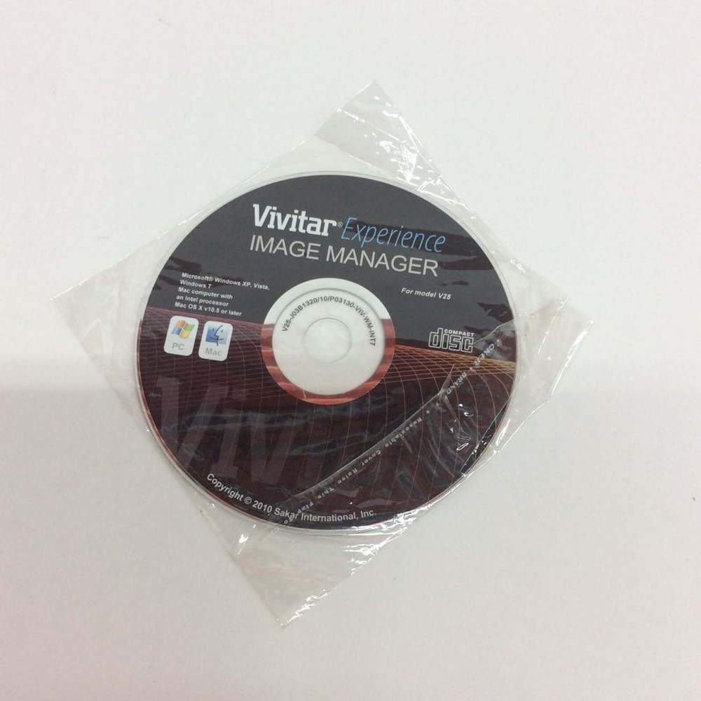 Vivitar Experience Image Manager 2010 Disc Only Model V25 PC Mac Sealed