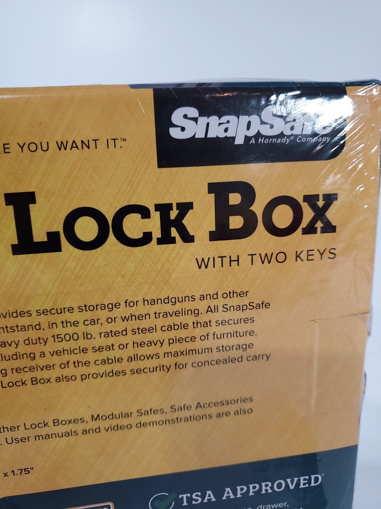 SnapSafe Large Lock Box with 2 Keys