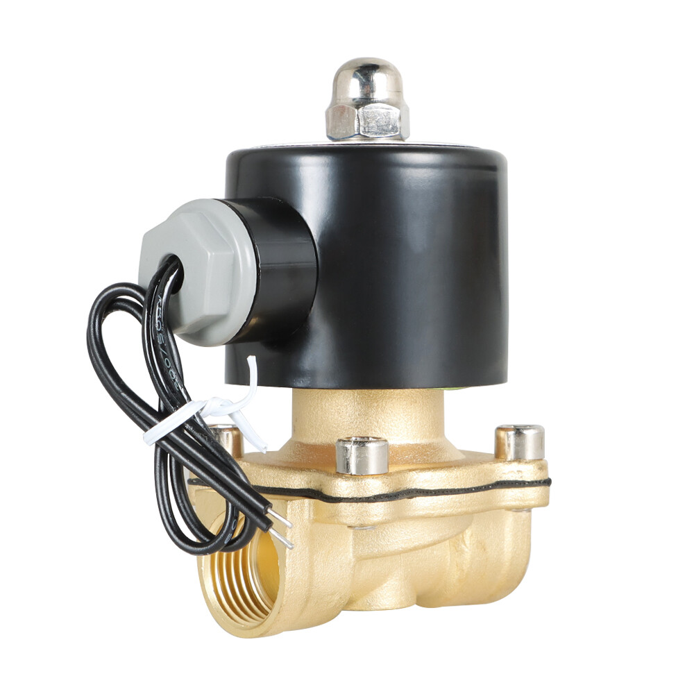 1/2-inch 12V DC Brass Electric Solenoid Valve NPT Gas Water Air Normally Closed