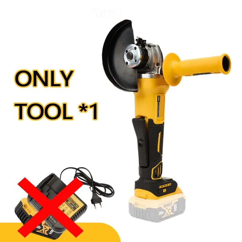 DaWei DCG405 Brushless 125mm Flat Head Angle Grinder Bare Machine Tool for...