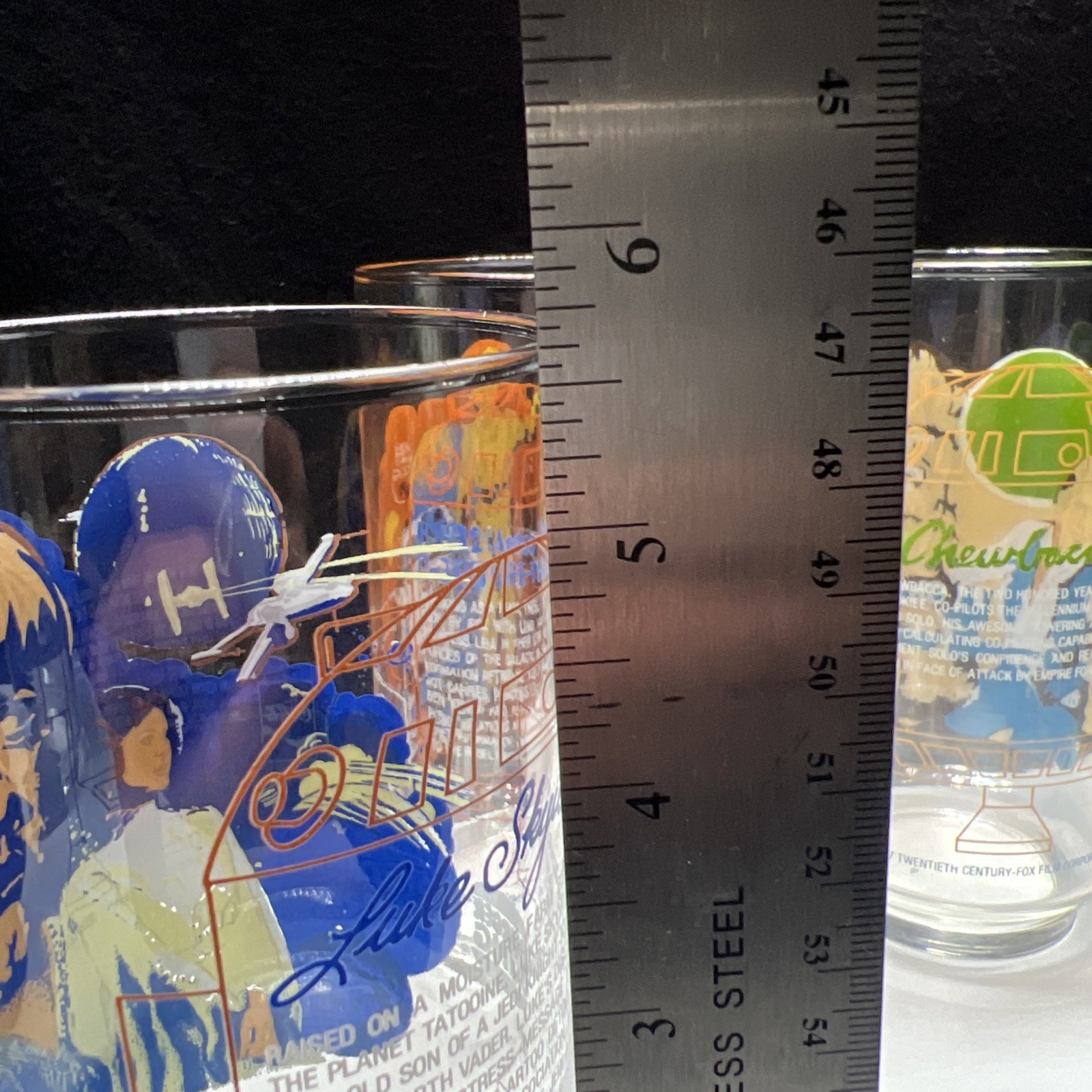 1977 Star Wars A New Hope Coca Cola Burger King Glasses Set of 4 - FREE SHIPPING