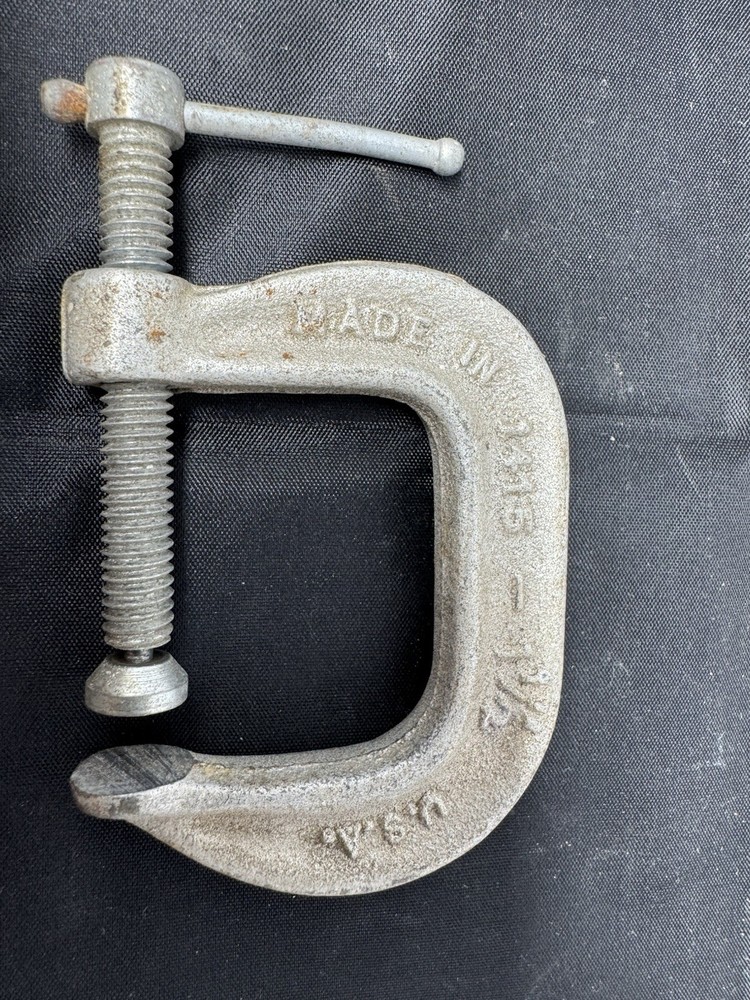 Vintage Adjustable 1 1/2 Inch C Clamp Silver