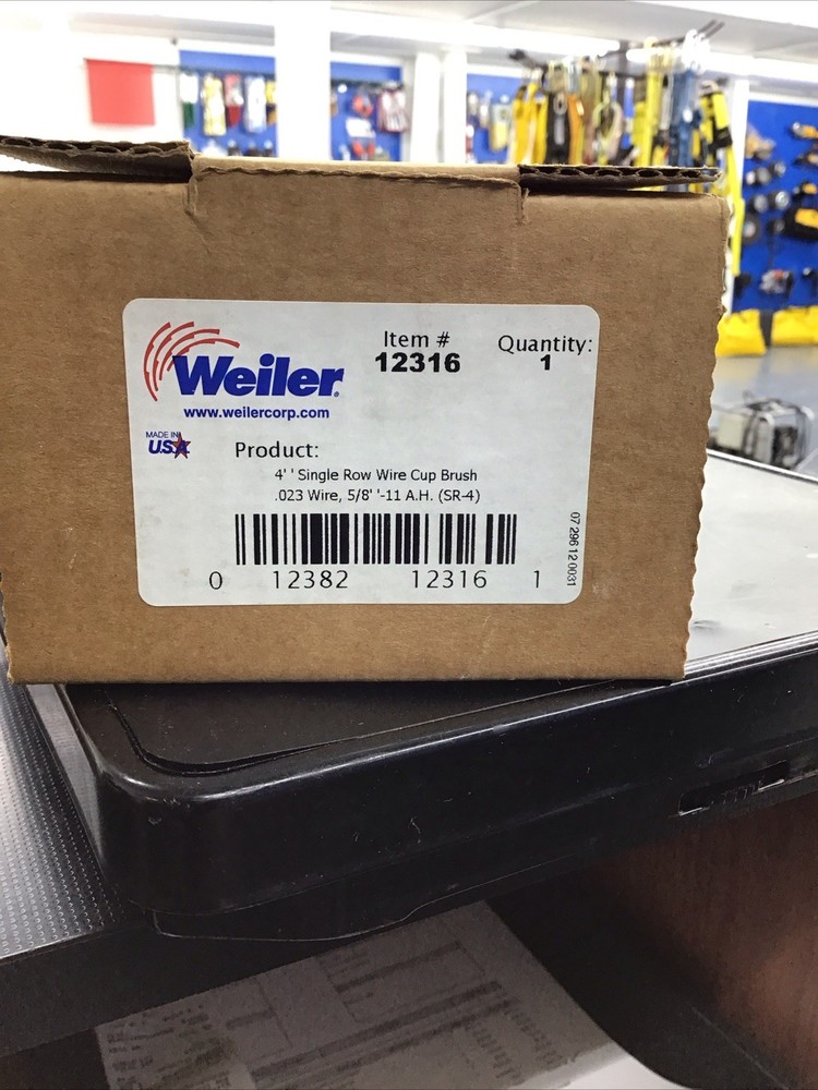 Weiler 4” Single Row Wire Cup Brush