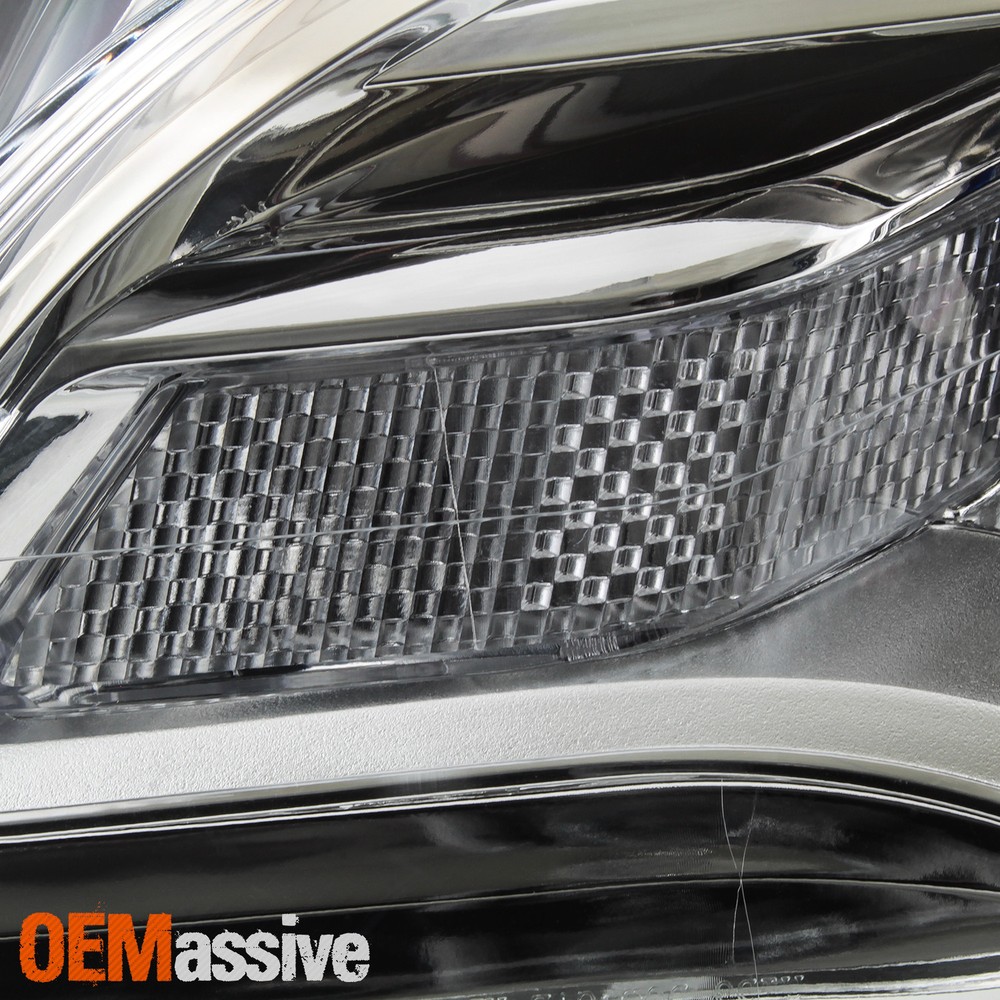 For 2014-2017 Buick Regal Halogen Projector Headlights Chrome Left+Right Pair
