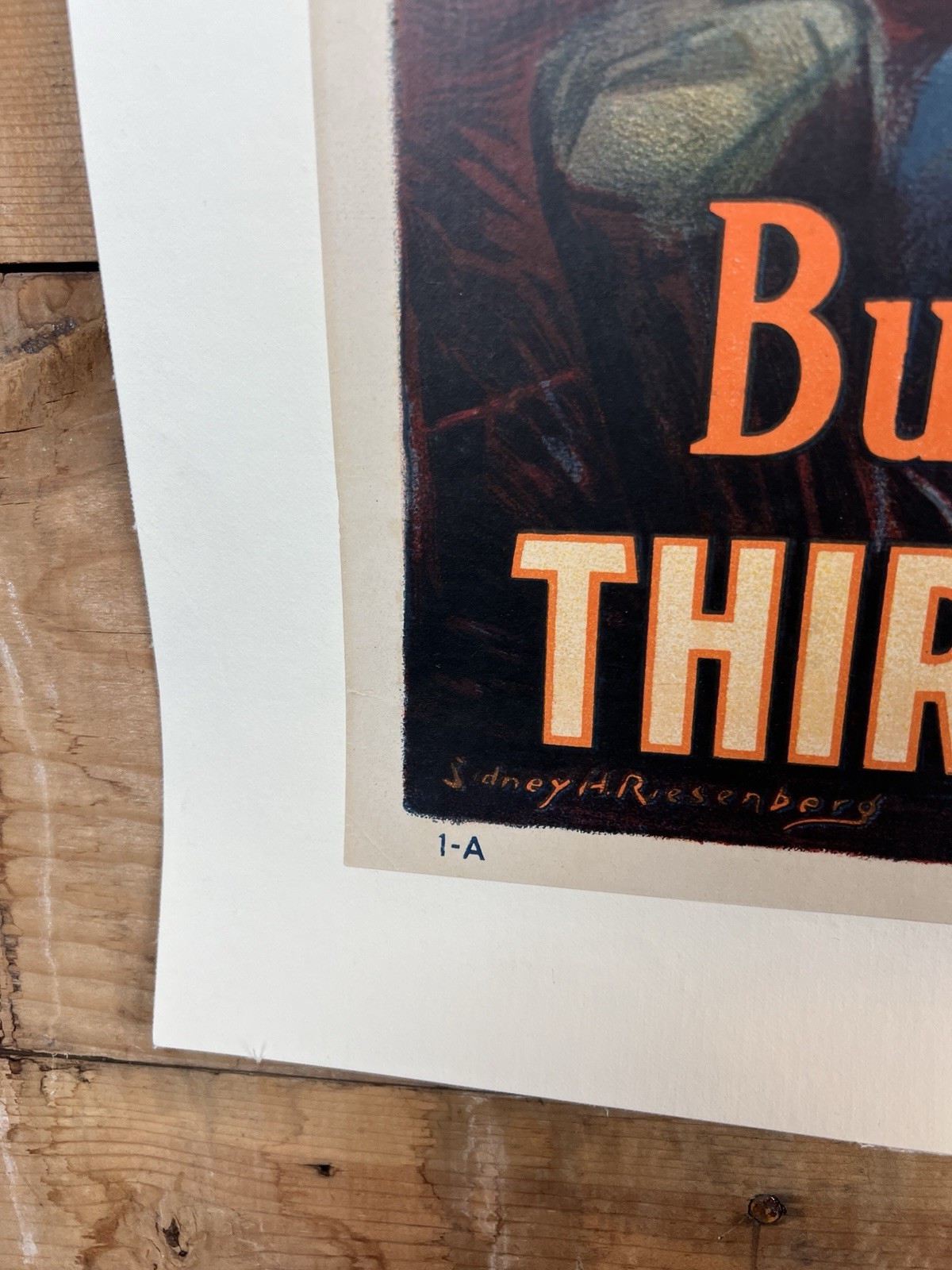 WW1 War Bond Poster Third Liberty Loan Sidney H. Riesenberg LINEN BACKED