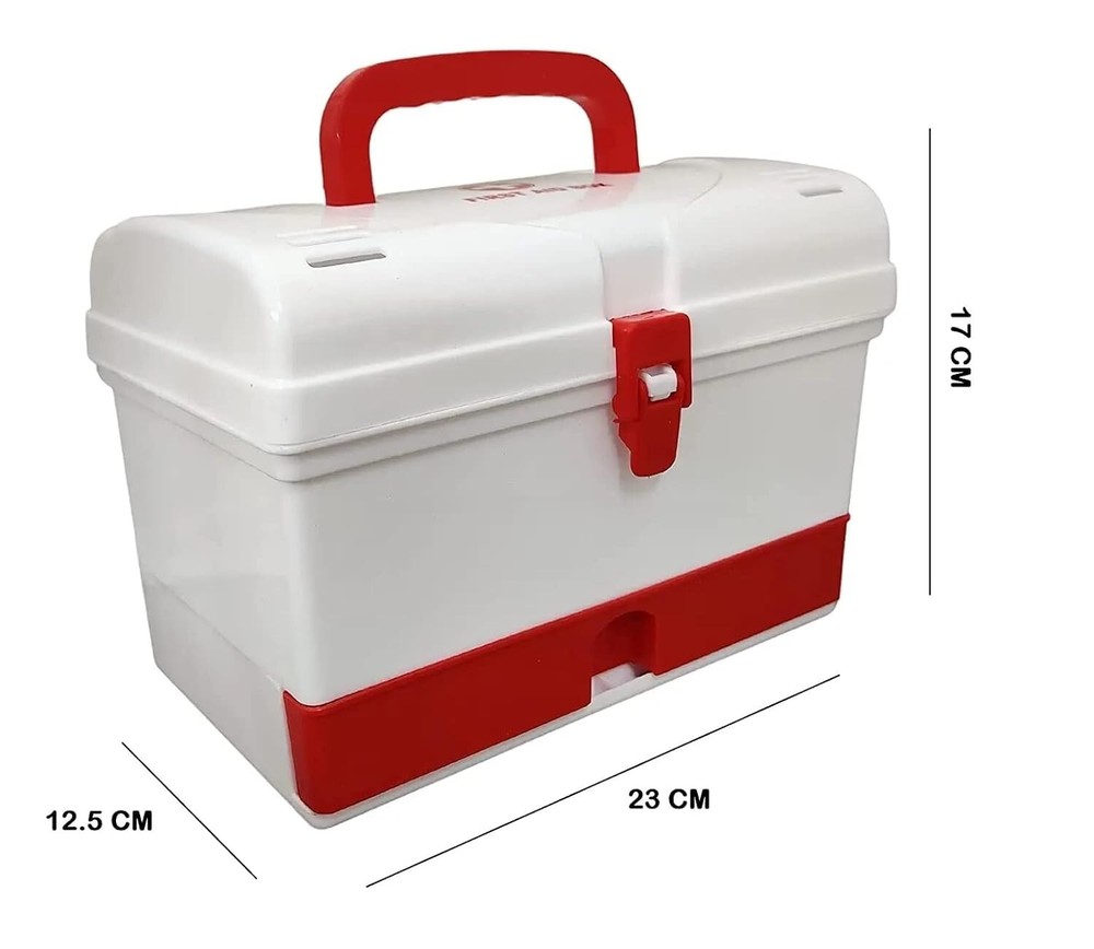 Multi Purpose Large Size Portable Medicine Organizer Storage Plastic Box