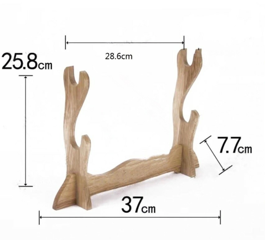 solid wood Sword Knife Blade Dagger Cane Gun Holder Stand Display Rack Base