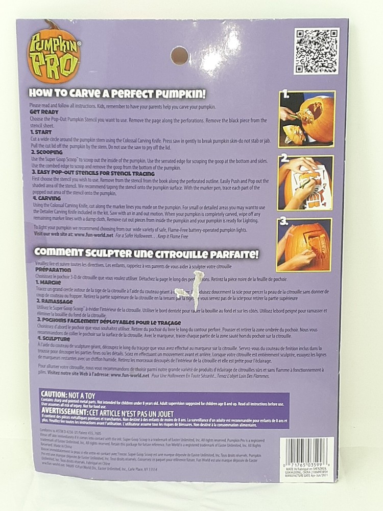 Pumpkin Masters Pumpkin Carving Kit with Patterns 4-Tools 6-Stenciles