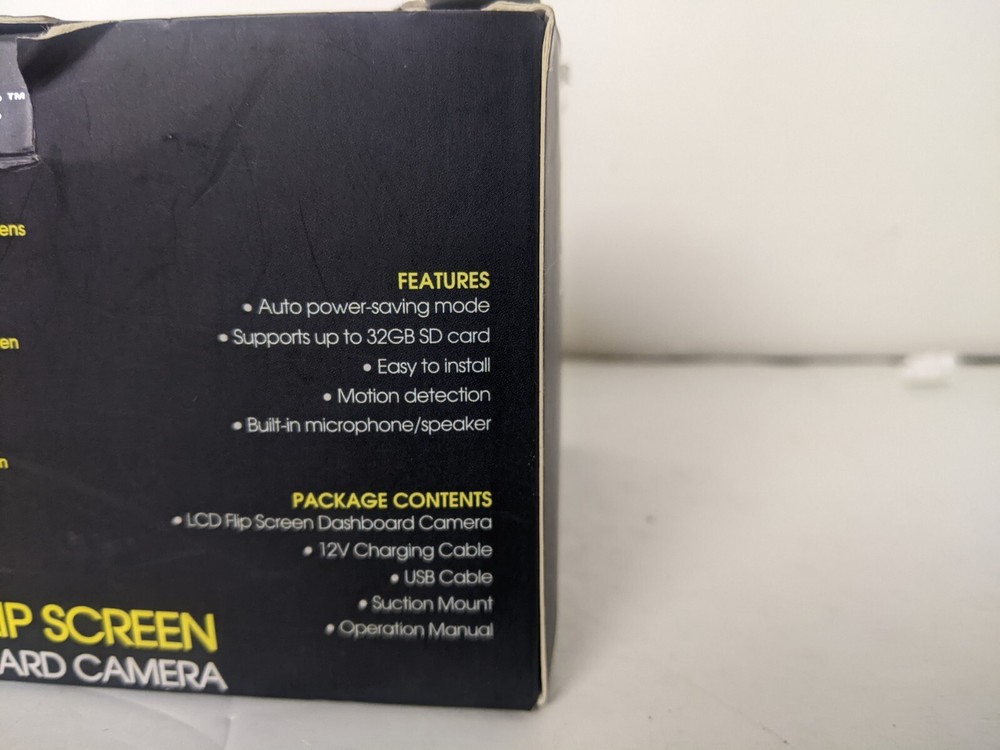 HYPE LCD flip screen dashboard camera 720 p. LCD Screen 2.4"