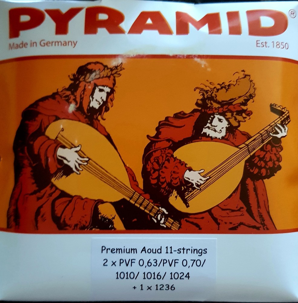Pyramid lute set, premium Aoud 11 strings, CC PVF 0.63