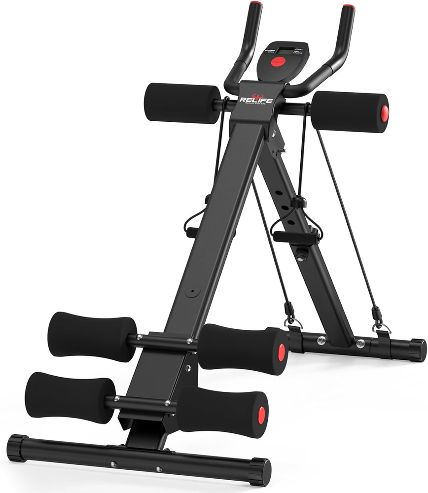 AB Workout Machine Adjustable Ab Trainer Machine Foldable Ab Cruncher Strength T