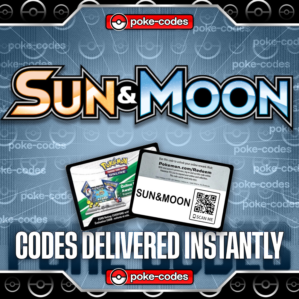 Pokemon - Sun & Moon TCG Code Cards - INSTANT DELIVERY