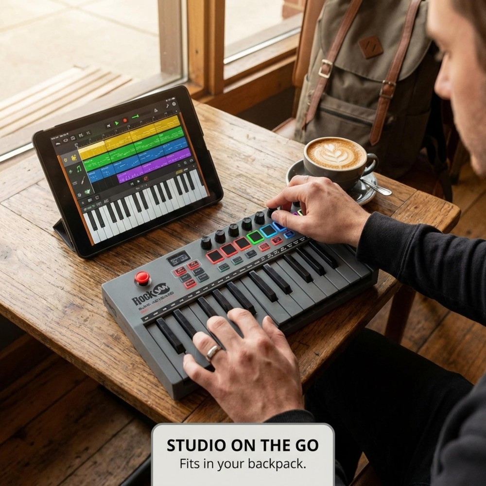 RockJam 25 Key Bluetooth Midi Keyboard