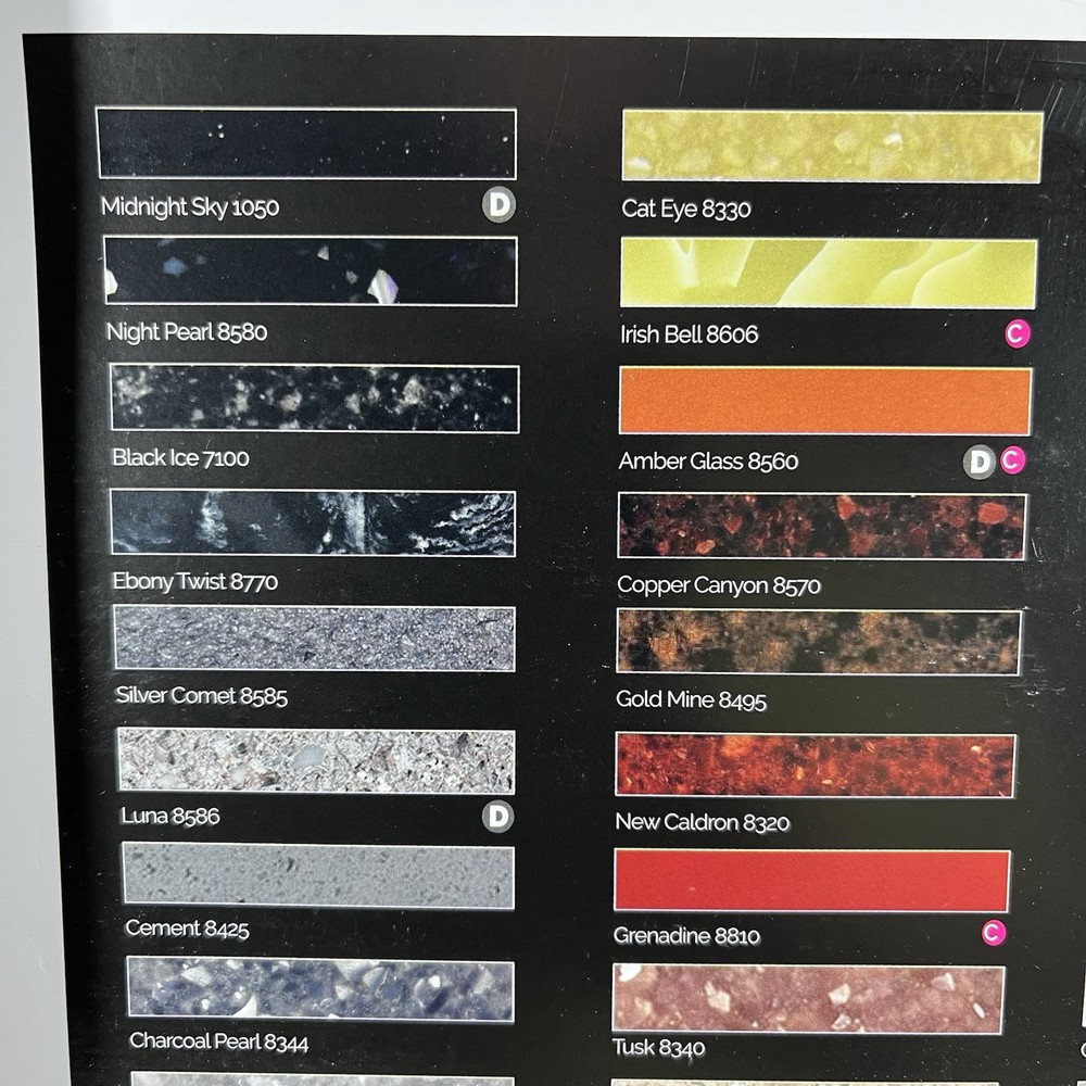 Avonite Aristech Studio Collection Quality Acrylic Resin Samples, 96 Pcs & Case