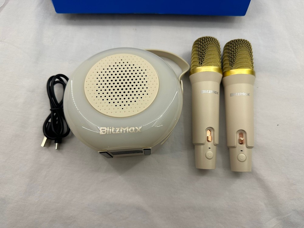 Portable Karaoke Machine BlitzMax Bluetooth Speaker Microphone Kids Fun
