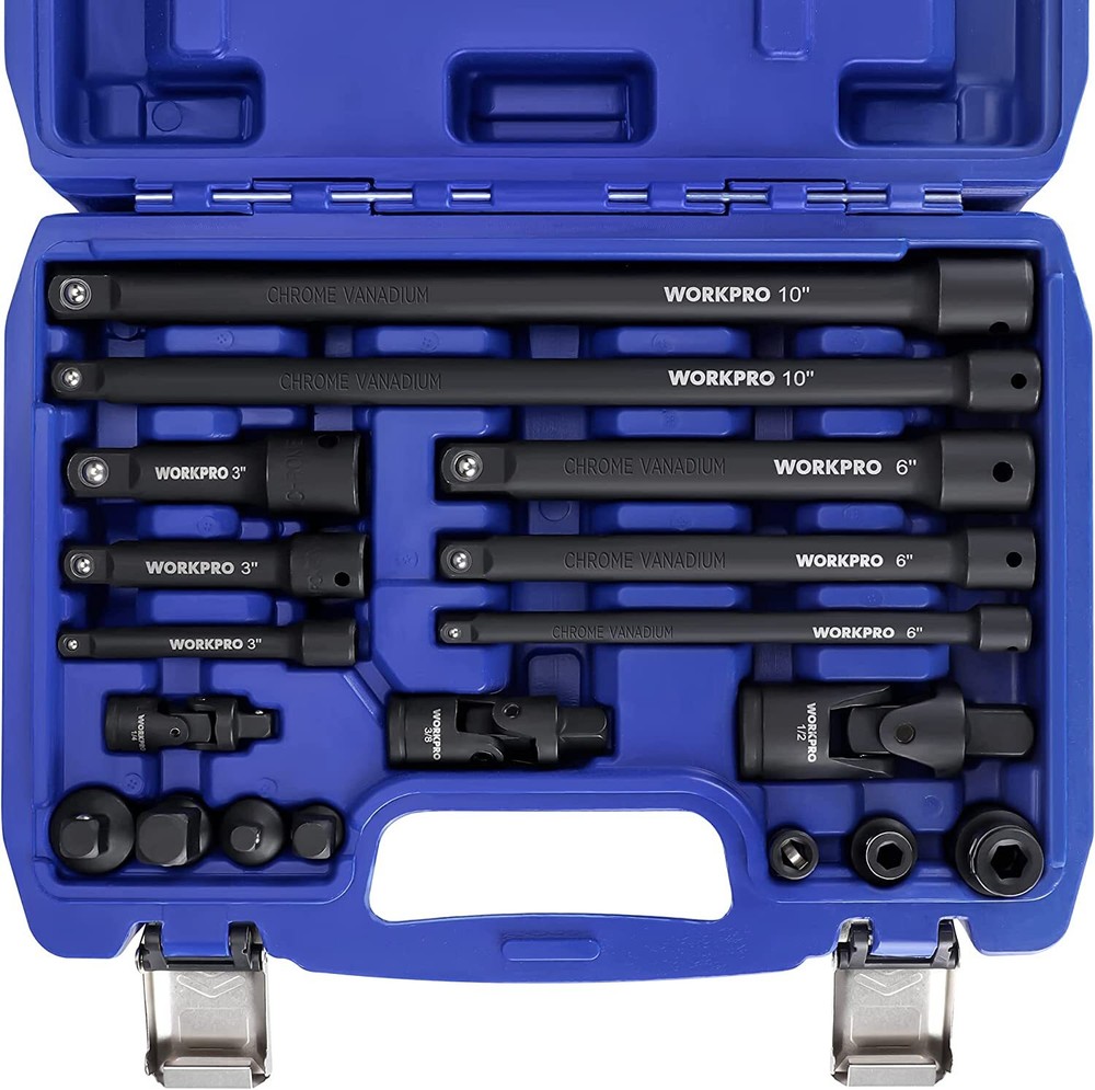 WORKPRO 18PC/9PCS Impact Driver Extension Bar Drive Socket Extension Accessories