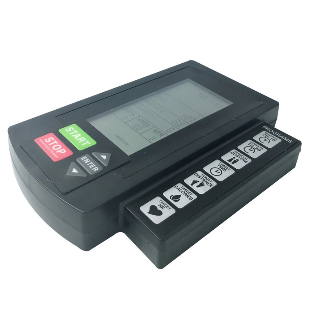 Electronic Counter Wind Resistance Magnetic Control Exercise Bicycle LCD Display