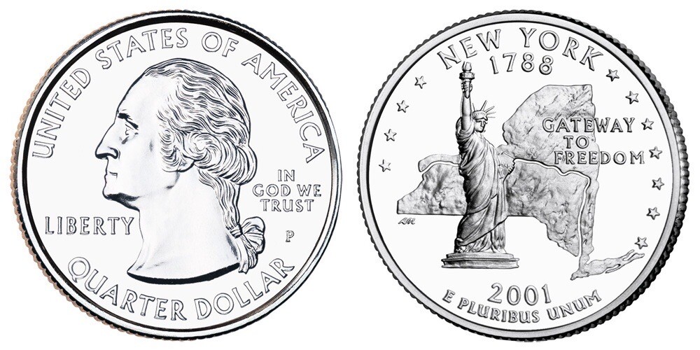 2001 P New York State Quarter Uncirculated