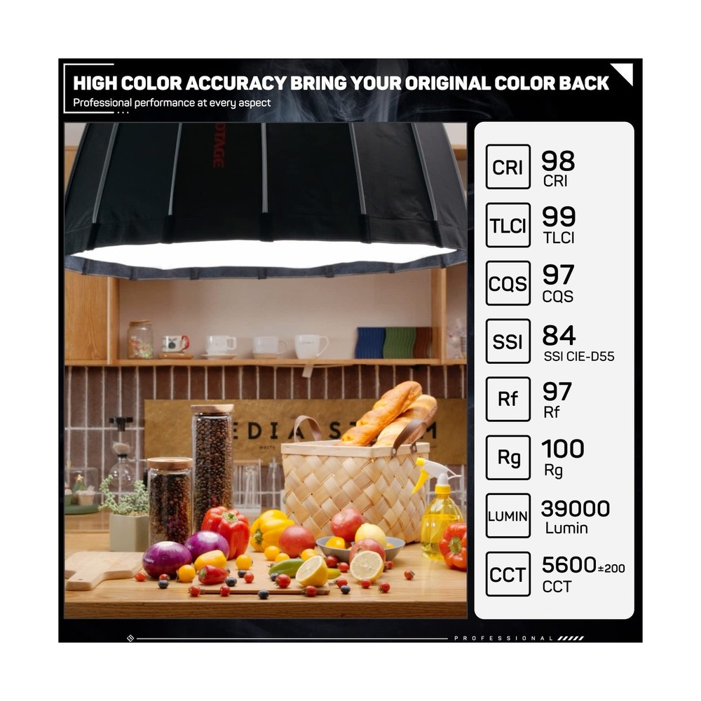 IFOOTAGE LED Continuous Video Light, 200W Daylight Continuous Outputting Ligh...