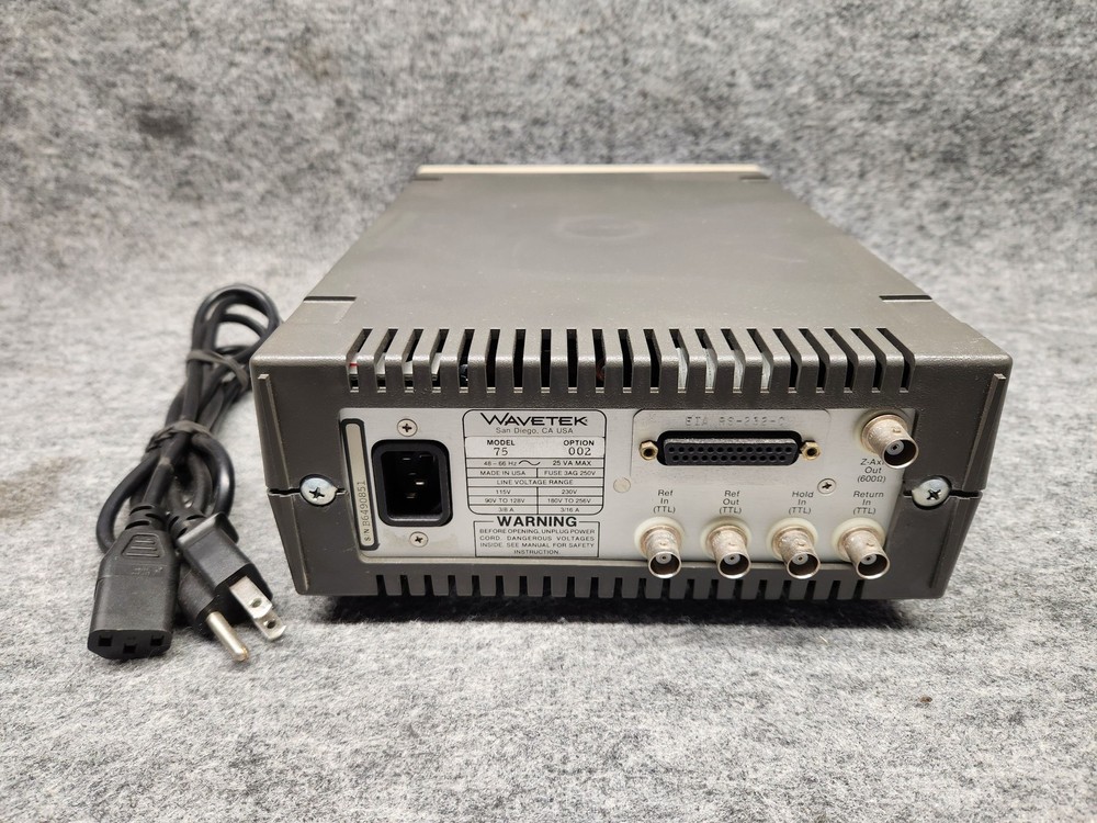 Wavetek 5MHz Arbitrary Waveform Generator Model 75 Benchtop/Desktop Generator