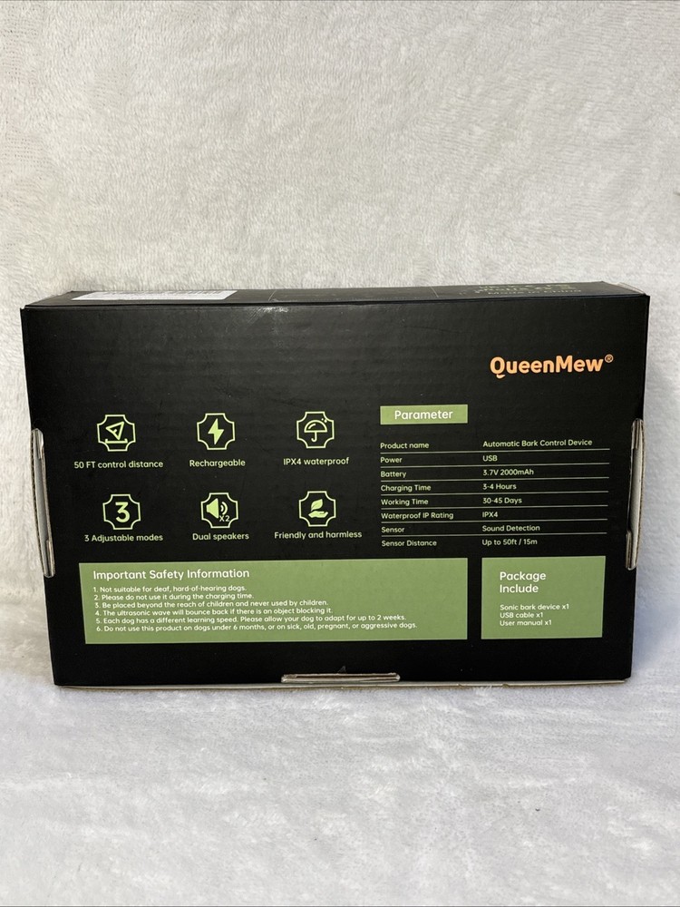 New QueenMew AutomaticUltrasonic Bark Control Device Model U11