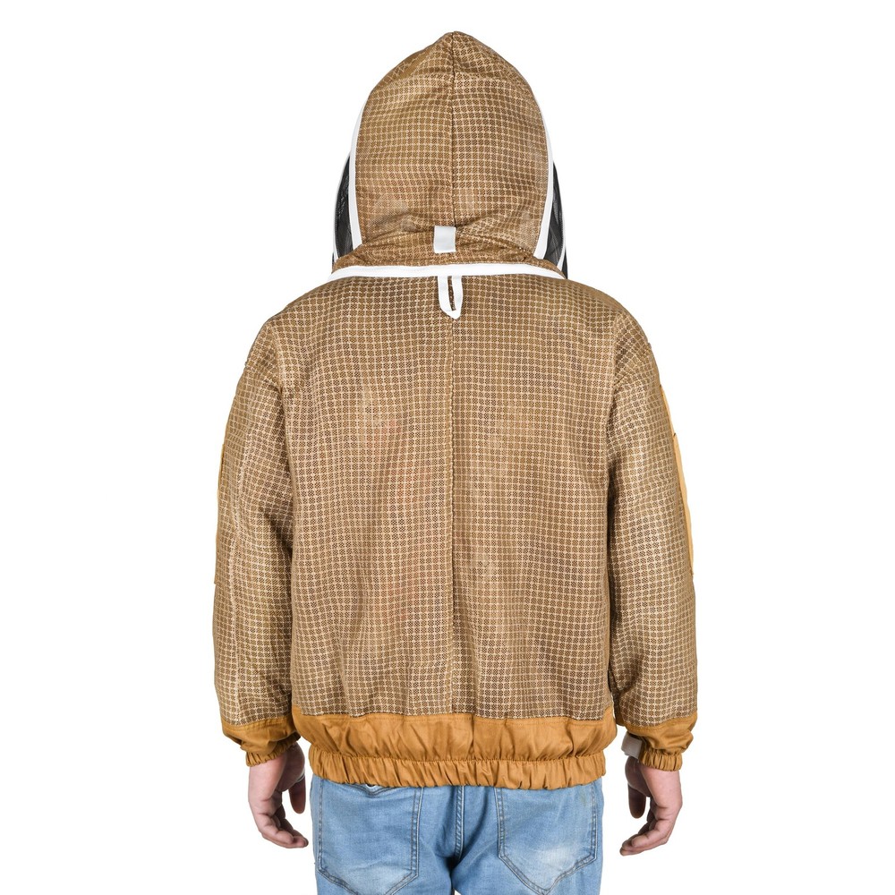 Bee Proof Beekeeping Jacket with Veil 3Layer Ultra Ventilated 2 Veil Options ...