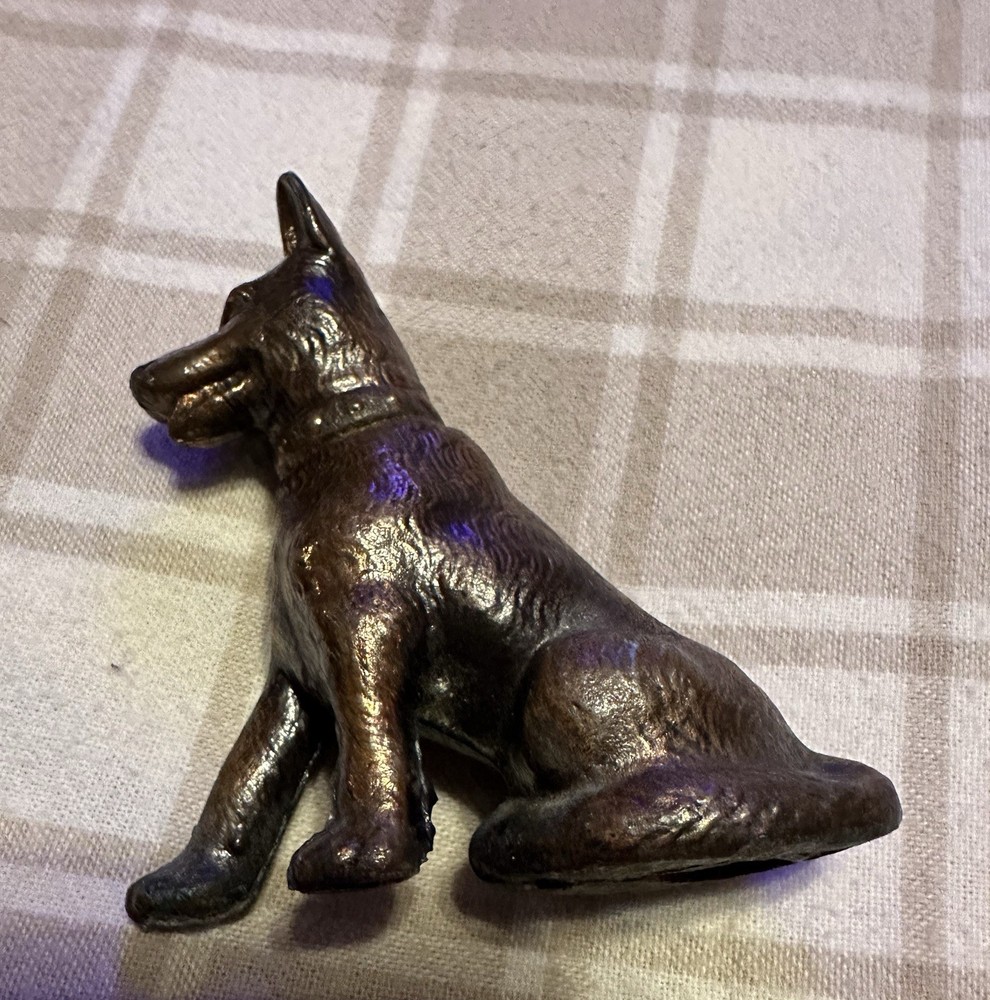 Copper Clad Cast German Shepard Vintage Figure.
