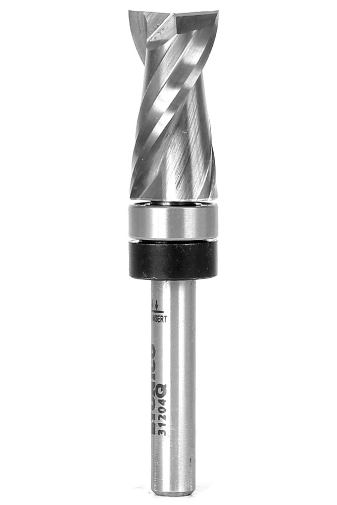 YONICO Flush Trim Router Bit, Up-Cut, Solid Carbide, 1" H x 1/2" D