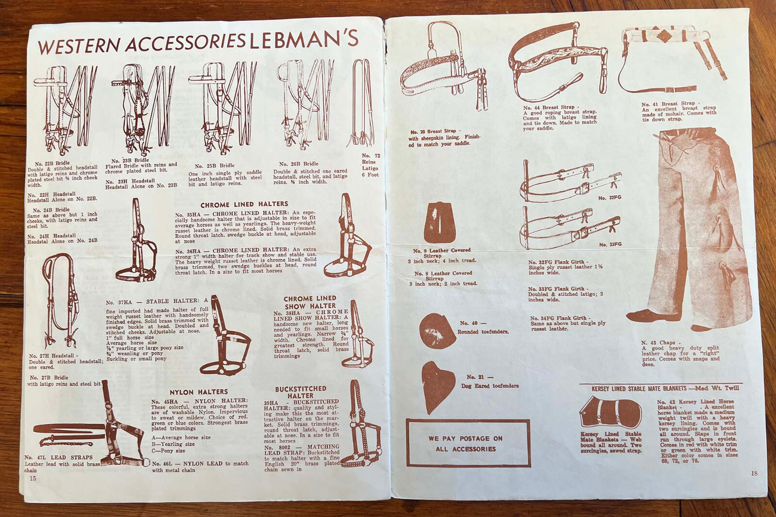 ORIGINAL 1974 LEBMAN'S FINE LEATHER GOODS Cowboy Saddles San Antonio, TX